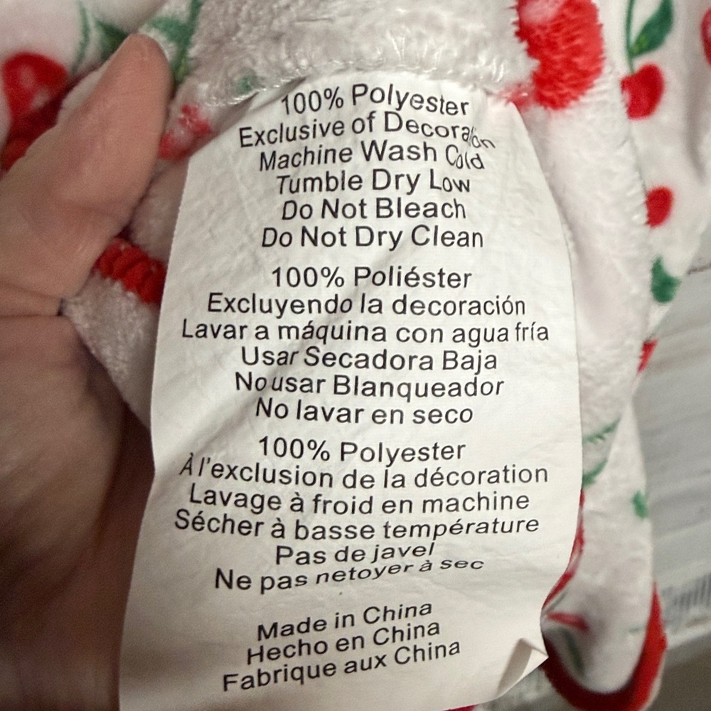 Throwzy By Marlo Lorenz Cherry Patterned Hooded B… - image 6